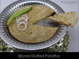 Biryani Stuffed Paratha / Diet Friendly Recipe - 71 / #100dietrecipes