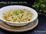 Cabbage & Mixed Sprouts Stir Fry / Diet Friendly Recipe - 63 / #100dietrecipes
