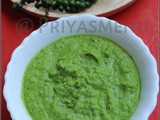 Manathakkali Leaves & Green Pepper Chutney / Black Night Shades Leaves & Green Pepper Chutney / Chutney Recipe - 68 / #100chutneys