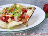 Sprouts & Strawberry Masala Papad / Diet Friendly Recipe - 76 / #100dietrecipes