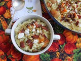 Roasted Butternut Bacon Feta Risotto #BakingBloggers