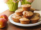 Sweet Peach Cream Cheese Muffins #MuffinMonday