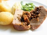 Pork Loin with Fresh Apricot and Walnut Stuffing