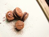 Chocolate Candy Cane Macarons