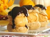 Pumpkin and Chocolate Profiteroles