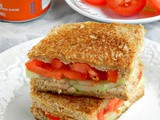 Cucumber Tomato Sandwich Recipe / Picnic Sandwich