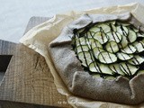 Courgette Galette with apple and caramelized onion
