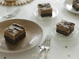 Double chocolate + salted caramel brownie – vegan