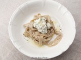 Tagliatelle with lemon ricotta and chive