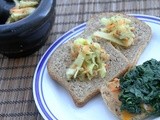 Grilled Chicken and Spinach Melt w/ Kiwi Apple Coleslaw