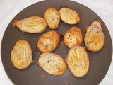 Madeleines and muffins with roquefort and walnuts