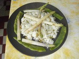 Risotto Verde with asparagus, peas and Italian flat beans