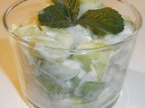 Verrine : cucumber salad with yogurt