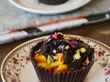 Edible Chocolate Cups with Mango and Chocolate Ganache Filling