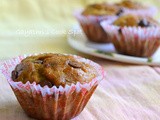 Eggless Banana And Choco Chip Muffin