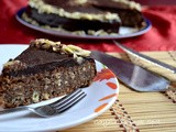 Eggless Chocolate Almond Cake- Reine de Saba avec Glaçage au Chocolat-Julia Child's Cake Recipe