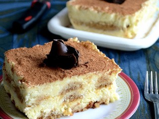 Eggless Tiramisu With Home Made Mascarpone Cream and Eggless Savoiardi Biscuits