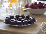 Gluten free chocolate candies with strawberry filling