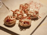 Mushrooms with bacon and cheese