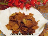 Chappathi Chips (a Crispy snack with left over Chappathi)