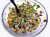 A salad of barley, fresh herbs and fennel [Vegan]