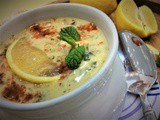 Barley and fresh mint soup with greek yoghurt [gluten free, diabetic friendly]