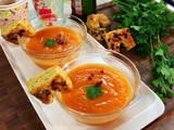 Carrot Orange Soup and hanging cup scones