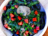 Black Linguini with Green Veggies