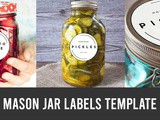 Mason Jars Labels Template | Editable & Printable