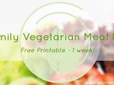 Vegetarian Family Meal Plan – free Printable