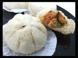 Steamed Bao with Otak-otak and Luncheon Meat crabstick filling