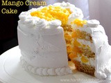 Eggless Mango Cream Cake