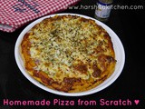 Homemade Pizza Recipe, Veg Pizza from Scratch (Pizza Dough Recipe included)
