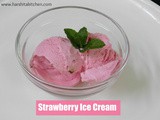 No Churn Strawberry Ice Cream Using Jello, Eggless Strawberry Ice Cream Recipe