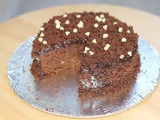 Eggless Chocolate Custard Cake