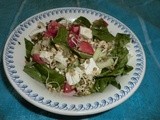 Moong sprouts and  Spinach  salad