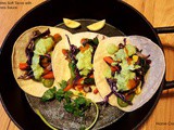 Roasted Vegetables Soft Tacos with Cilantro - Jalapenos Sauce - Happy Cinco De Mayo