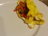 Western Omelet, Hash brown waffle – American Diner Breakfast