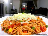 Vegetarian Spaghetti – Spaghetti with Pasta Sauce Recipe