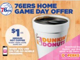 Dunkin’ Donuts Launches New Game Day Offer for Philadelphia 76ers Fans