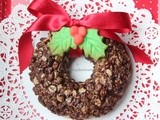 Chocolate Granola Wreath with Holly Buttercookies