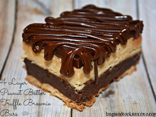 4 layer peanut butter truffle brownie bars