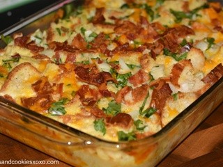 Bacon, Egg, Cheese and Spinach Casserole