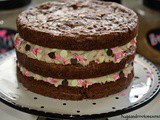 Cake Batter Brownie Layer Cake
