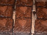 Chocolate Brownies Topped With Reese’s Hearts
