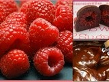 Chocolate ganache raspberries