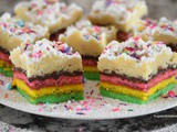 Rainbow Cookie Crumb Cake