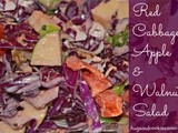 Red cabbage, apple & walnut salad