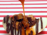 Reese's peanut butter cup, caramel & chocolate inside out apple