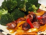 Sausage & peppers with broccoli